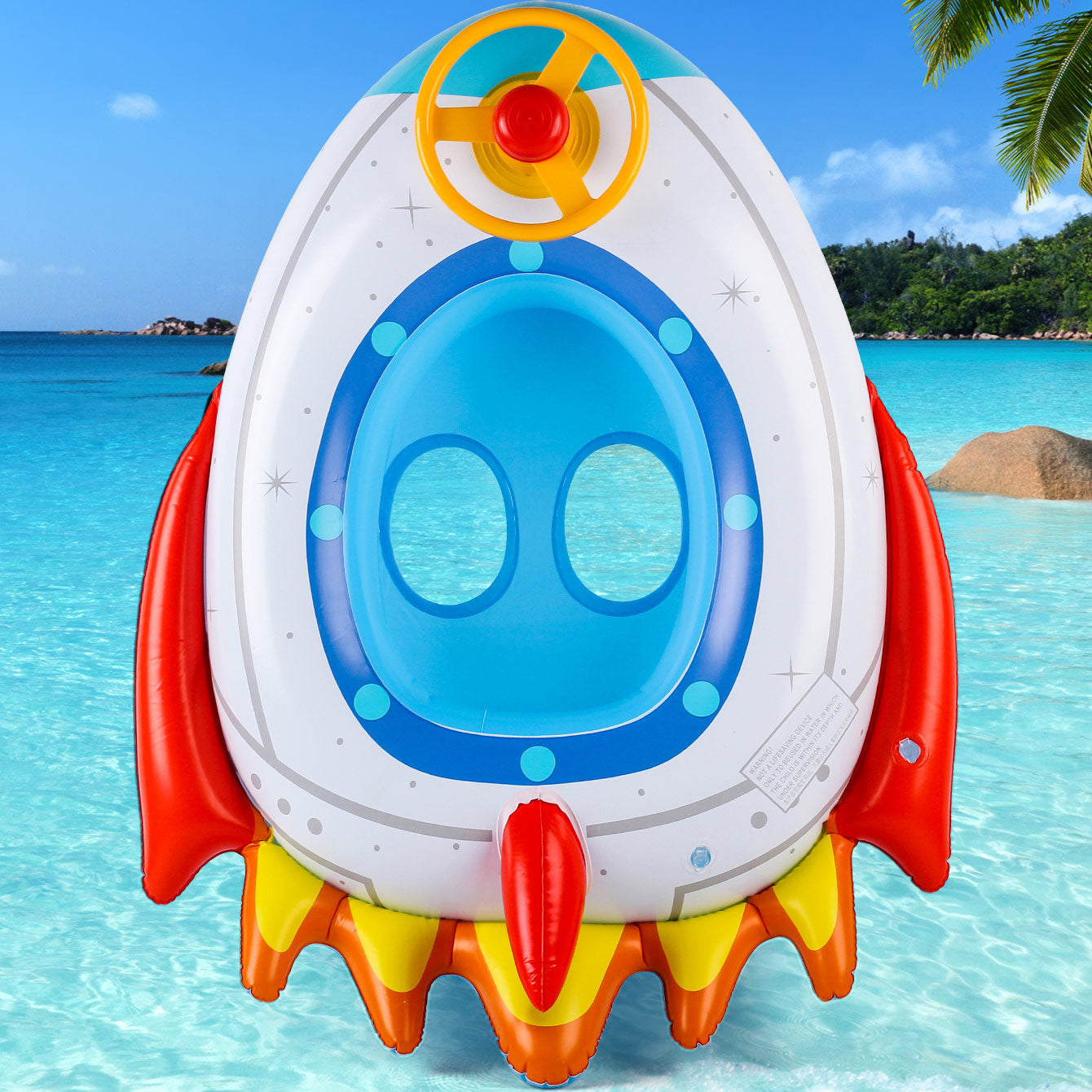Inflatable Pool Float Adult + 1PC Rocket Float for Pool