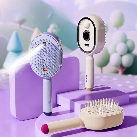 Electrics Hairbrush with Water Spray